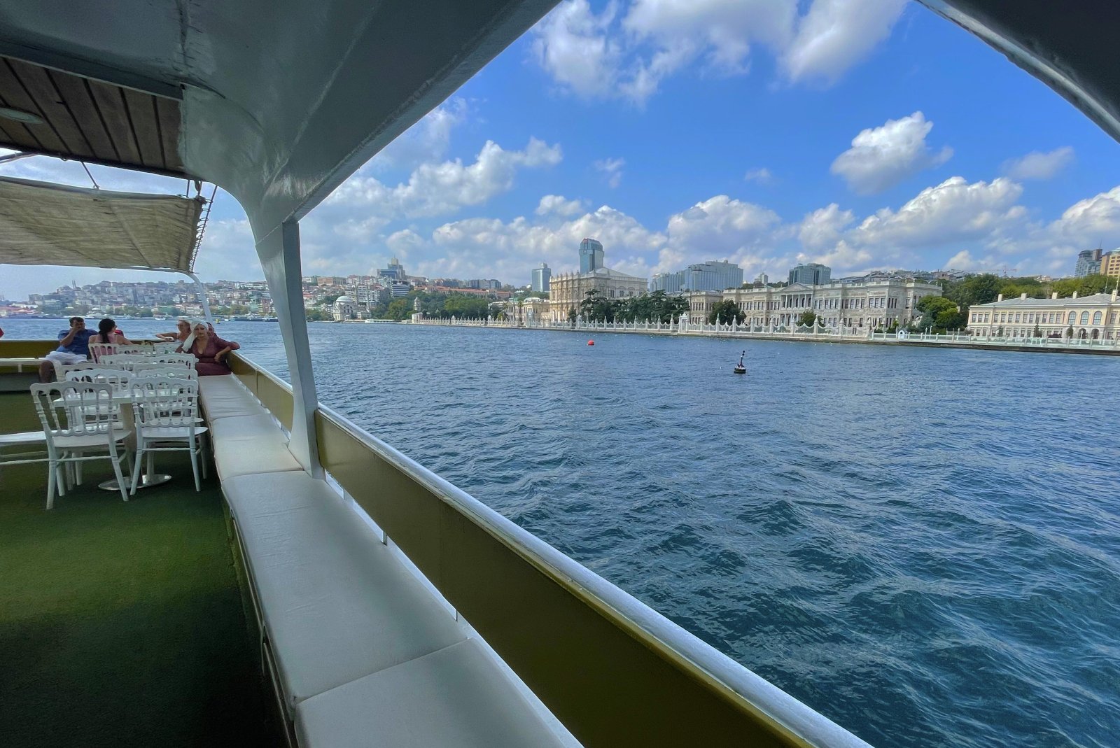 Dolmabahce Palace seen from the Bosphorus Cruise Tour in Istanbul